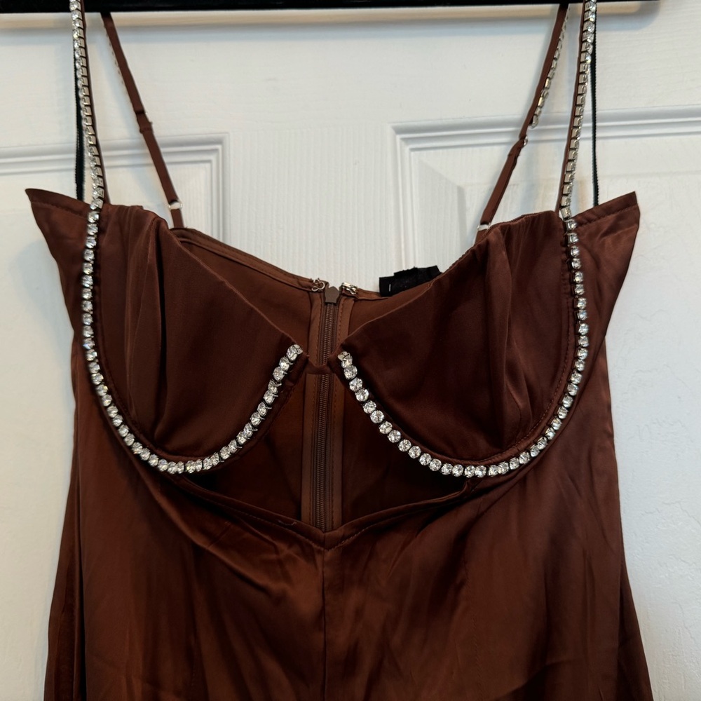 Revolve NBD Brown Maxi Dress